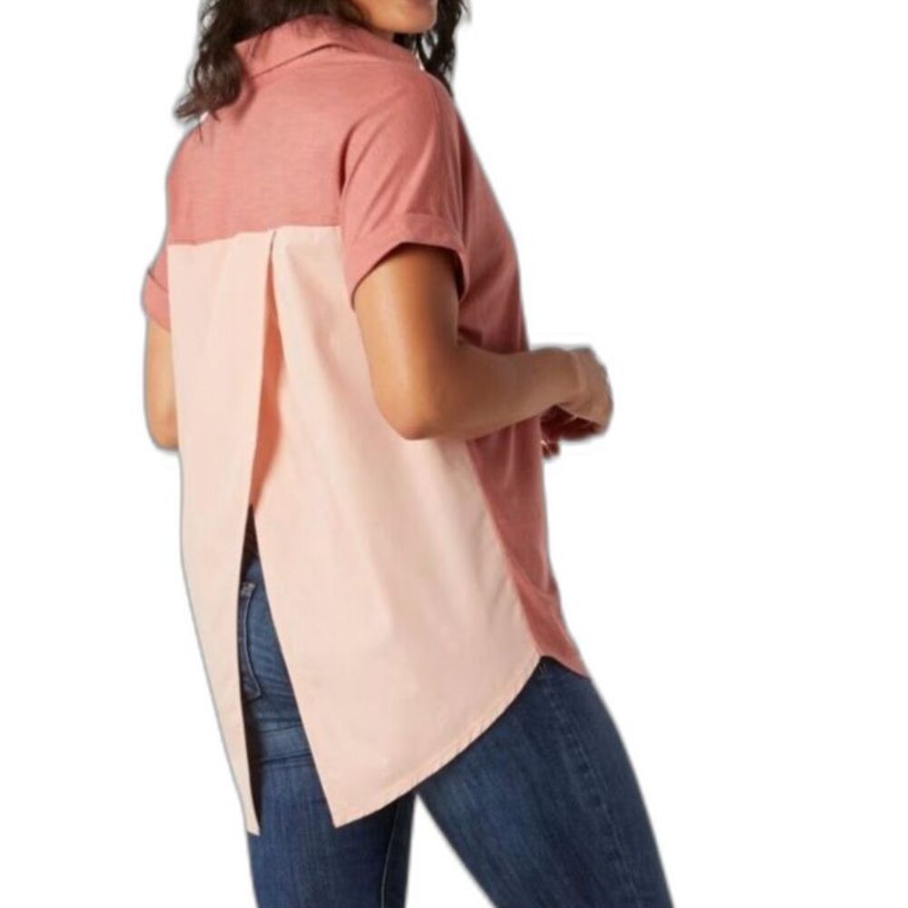 Smartwool Women's Everyday Travel Button Down Top Vented Mixed Media Size XS